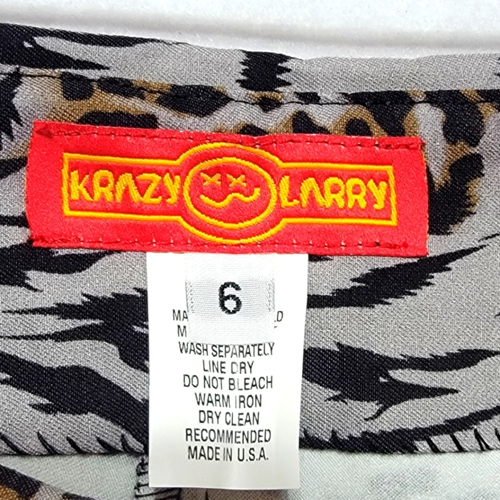 Krazy Larry Leopard Print Leggings‎ SIZE 6. #715